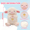 Agneau en Peluche Musical & Respirant – 8 Mélodies Douces, Bruit Blanc, Veilleuse & Volume Réglable | Cadeau de Naissance