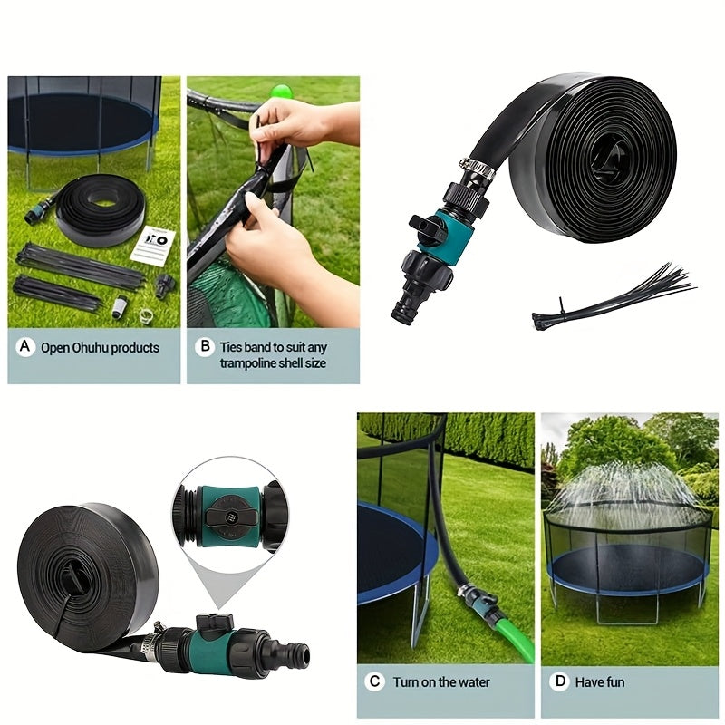 Système d'Arrosage pour Trampoline | Rafraîchisseur Extérieur avec Tuyau en PVC et Buses