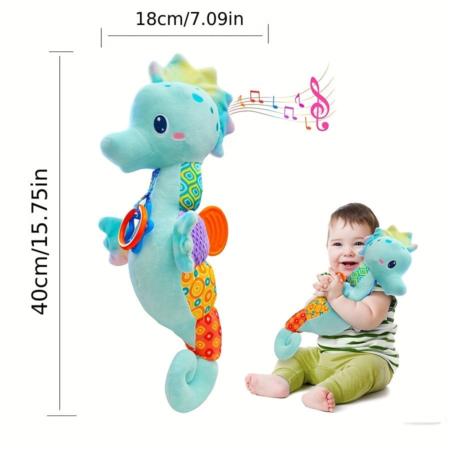 Pendentif Musical Hippocampe Anti-Anxiété pour Bébé | Poupée en Peluche Apaisante pour Nouveau-né