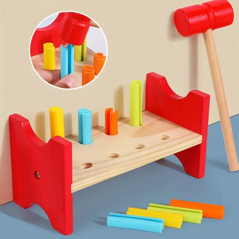 Jouets en Bois Montessori avec Marteau pour Tout-Petits Speelgoed Koning