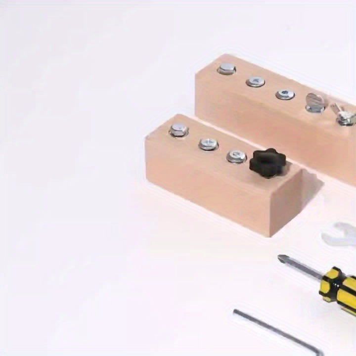 Jeu d'Assemblage en Bois Montessori pour Enfants 3 Ans et Plus - Kit d'Outils Écrous et Vis pour la Motricité Fine et la Concentration