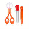 Set sensoriel 3pcs pour motricité fine - Pince ciseaux insecte, pince à épiler et compte-gouttes éducatif pour exploration extérieure King of Toys