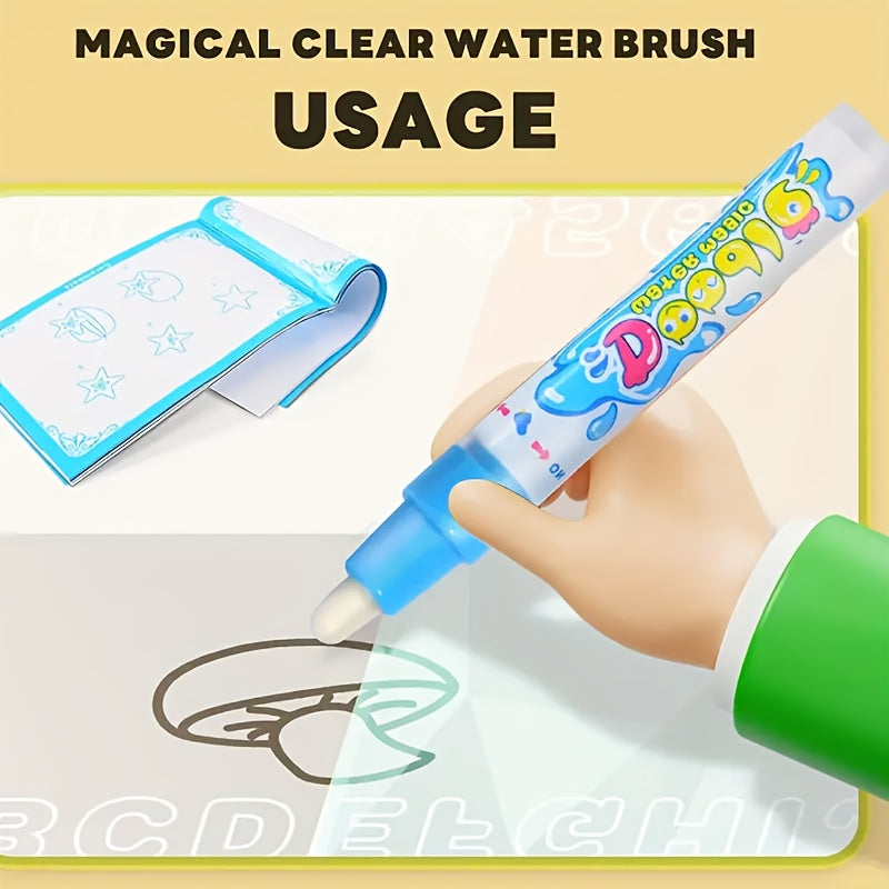 Tapis Magique d'Écriture à l'Eau Réutilisable pour Enfants 3 Ans et Plus - Tapis de Dessin Géant 80x60cm pour Apprentissage des Lettres et des Chiffres - Zéro Gâchis