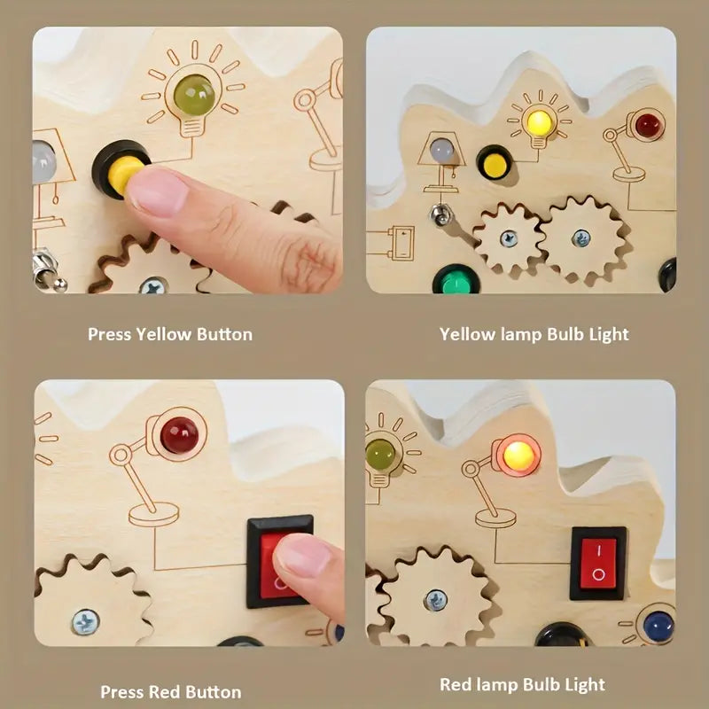 Tableau d'apprentissage en bois pour dinosaures Montessori - Jouets 1 à 6 ans Speelgoed Koning