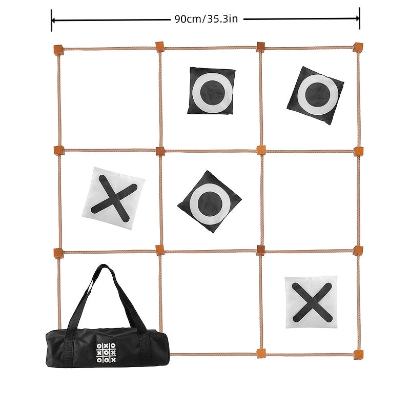Jeu Géant de Morpion & Lancer de Sacs – Jeux de Jardin XXL pour Camping, Anniversaires ou Fêtes en Plein Air