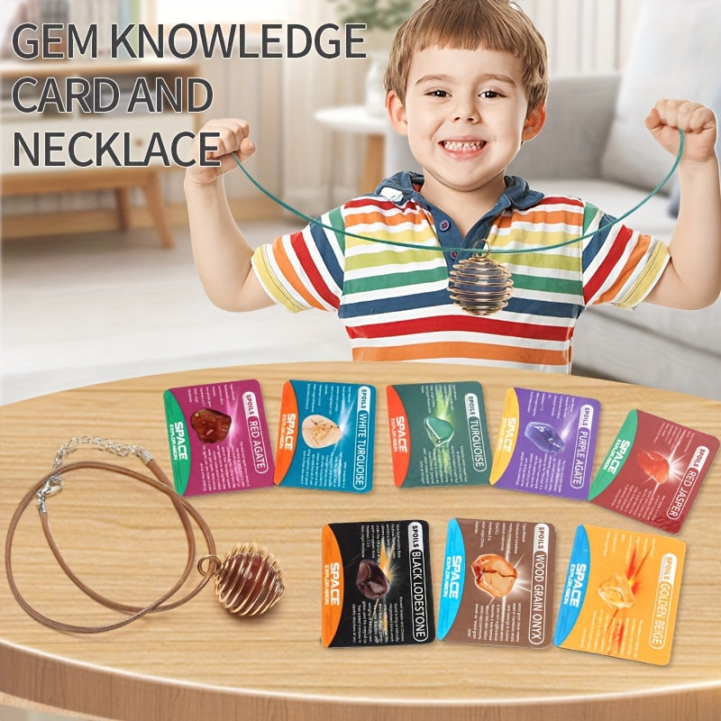 Kit de Fouille de Gemmes – Découvre 8 Planètes et 25+ Pierres | Jouet STEM Éducatif pour Enfants 6–10 Ans