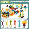 Blocs de Construction Articulés 50/95/190PCS - Jouet Créatif et Logique - Cadeau Noël/Action de Grâce/Nouvel An King of Toys