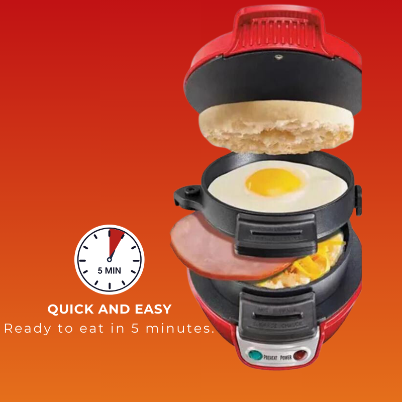 Machine à burger électrique à 3 couches | Machine à sandwich Multicook Press avec cuiseur d'oeufs pour cadeau King of Toys