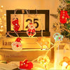 Guirlande lumineuse de Noël LED | Décoration intérieure pour fêtes de Noël avec Père Noël et bonhomme de neige King of Toys