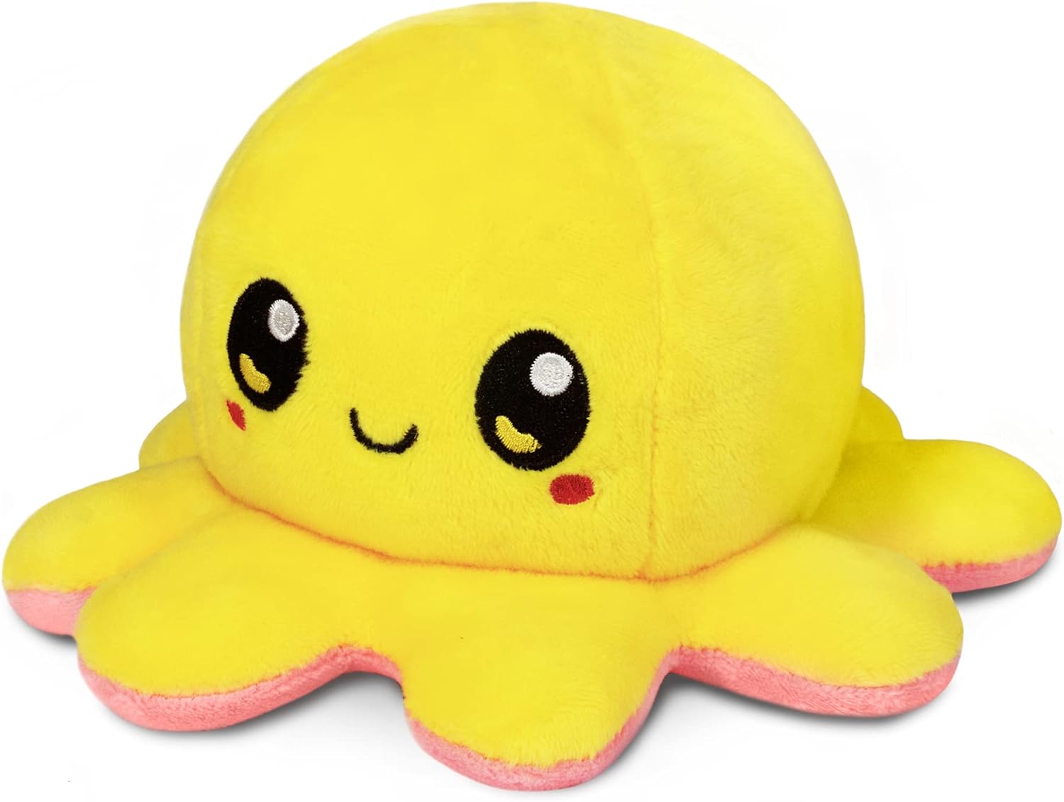 Peluche Octopus Réversible - Violet + Bleu - Mignons Animaux en Peluche Sensory Fidget Qui Montre Votre Humeur, Bleu en Colère + Violet Heureux, 10 cm De Speelgoed Koning