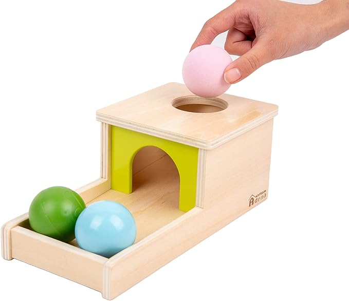 Boîte à Objets Montessori avec Trois Balles l Bébé de 6 à 12 Mois De Speelgoed Koning