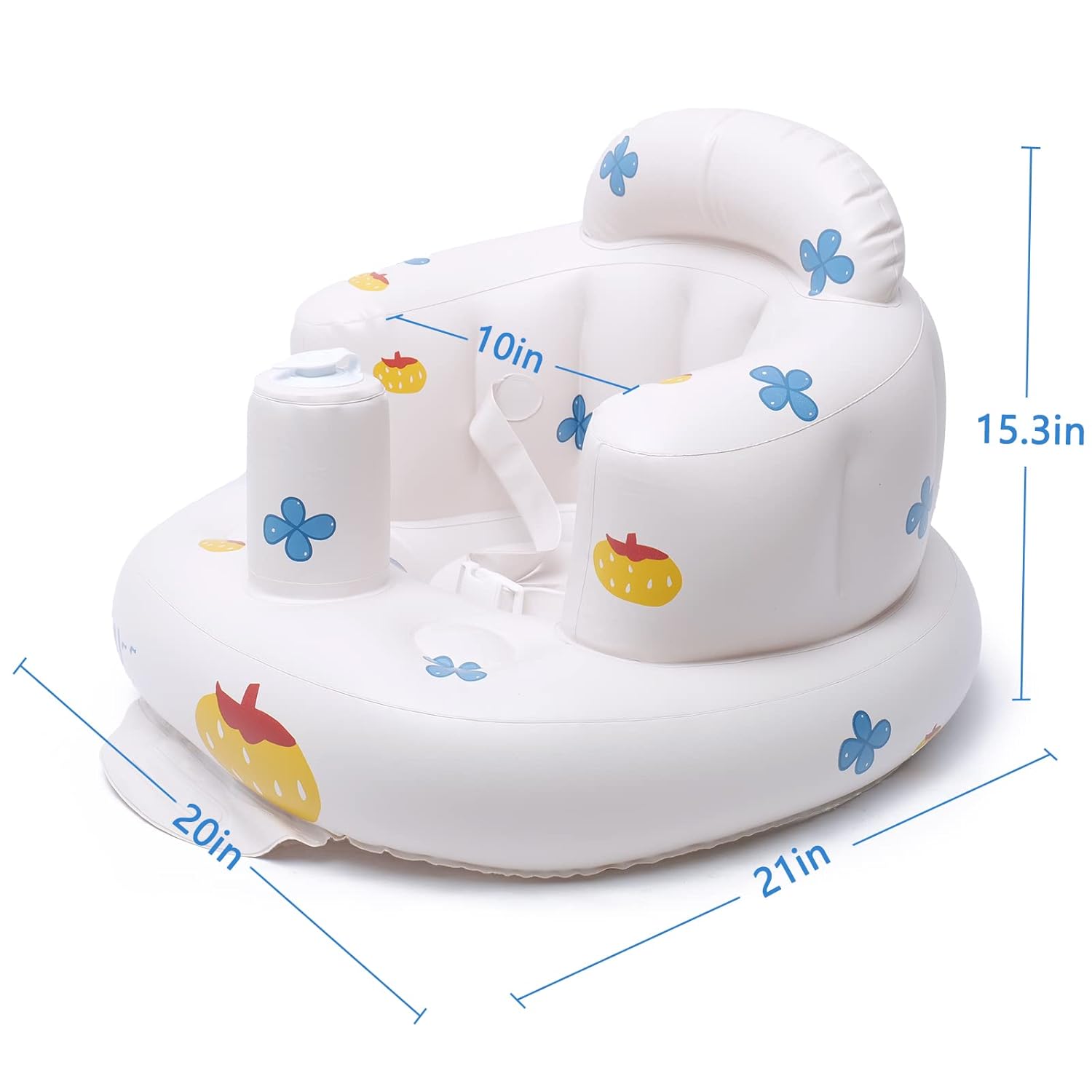 Siège Gonflable pour Bébé au Sol | Chaise pour Enfant avec Harnais à Deux Points, Soutien Airbag en Forme de Colonne pour Bébé de 3 à 36 Mois King of Toys
