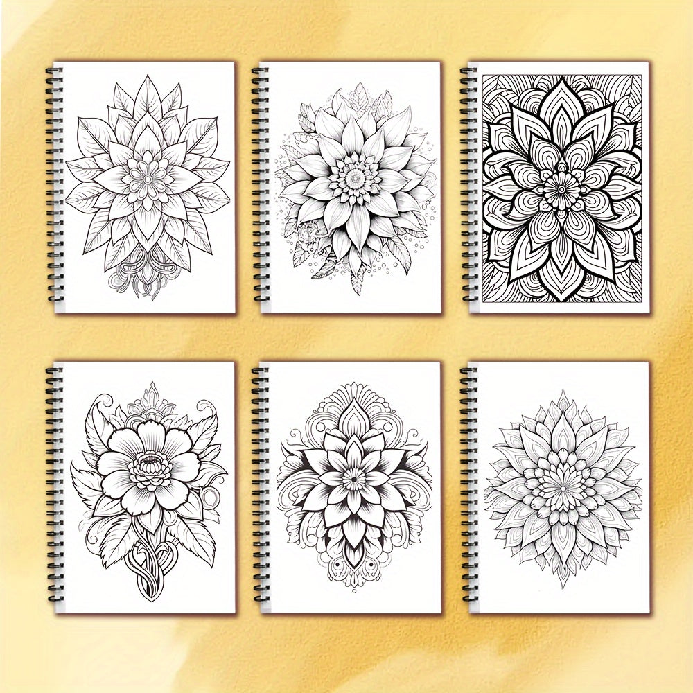 Livre de Coloriage à Spirale pour Ados & Adultes – 30 Motifs Uniques, Papier 100g, Détente et Cadeaux