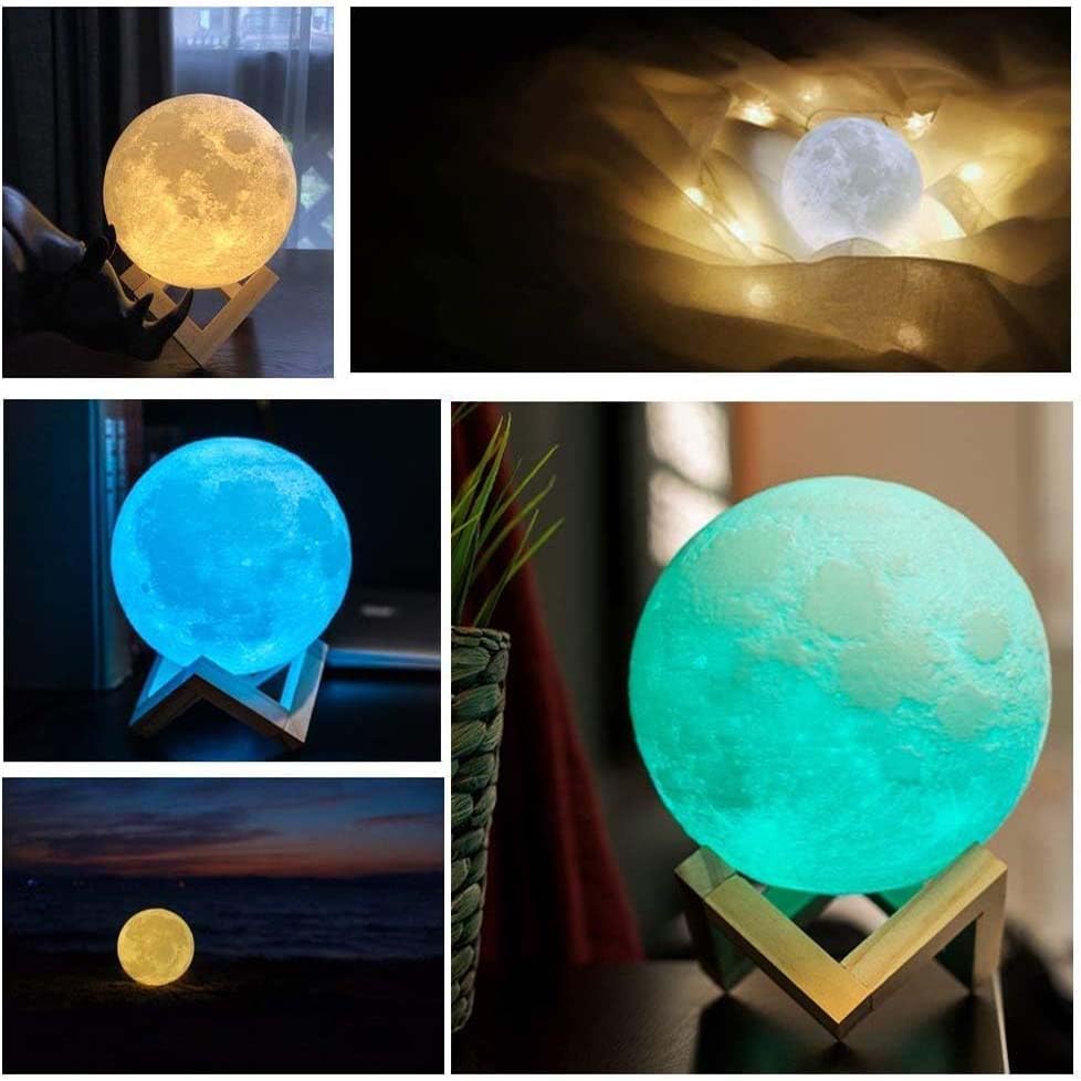 Lampe de Lune de Chevet | Veilleuse Lune à 128 Couleurs Cadeaux pour Filles, Garçons, Enfants King of Toys