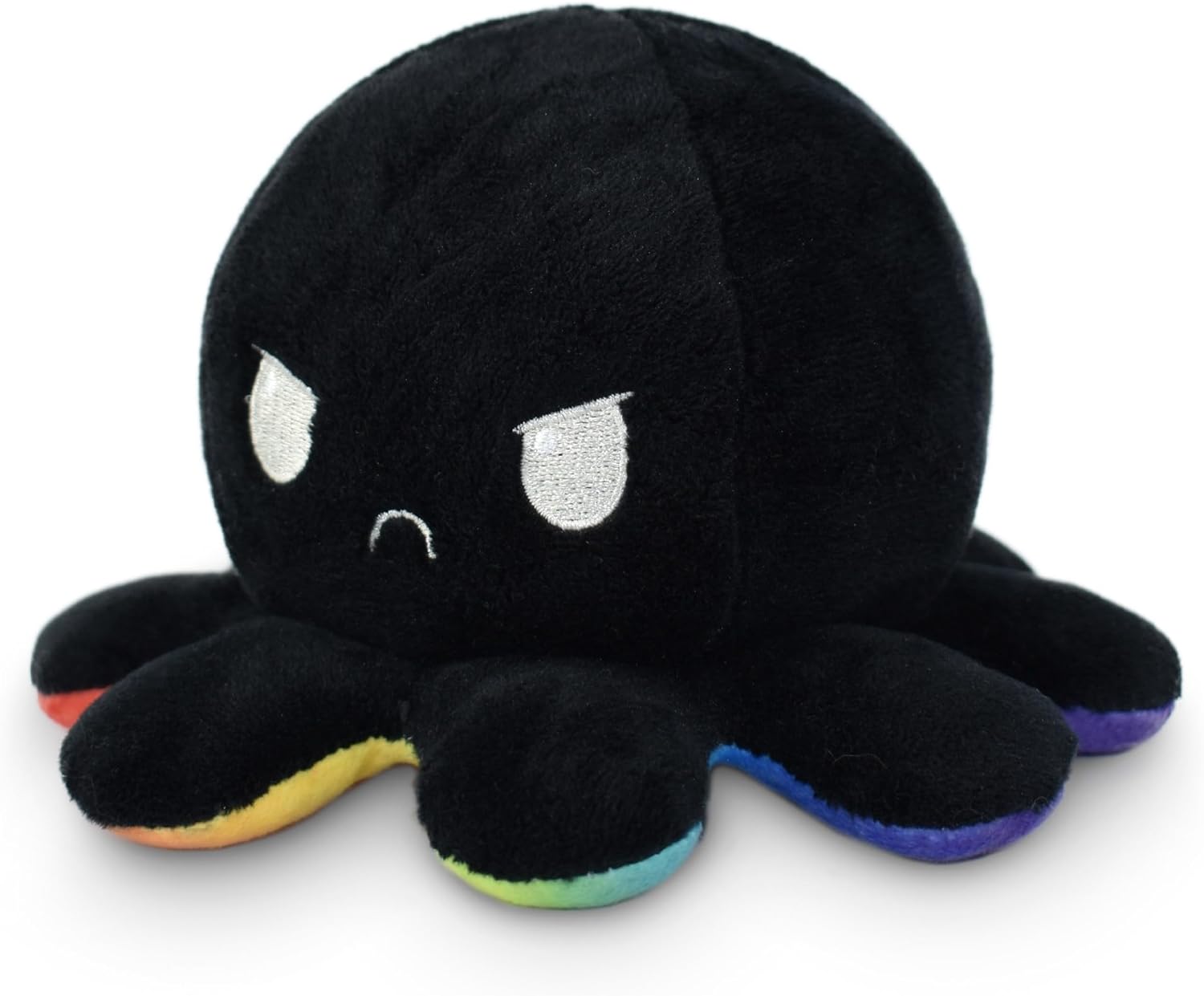 Peluche Octopus Réversible - Violet + Bleu - Mignons Animaux en Peluche Sensory Fidget Qui Montre Votre Humeur, Bleu en Colère + Violet Heureux, 10 cm De Speelgoed Koning