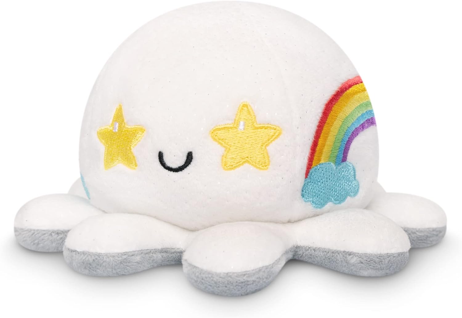 Peluche Octopus Réversible - Violet + Bleu - Mignons Animaux en Peluche Sensory Fidget Qui Montre Votre Humeur, Bleu en Colère + Violet Heureux, 10 cm De Speelgoed Koning