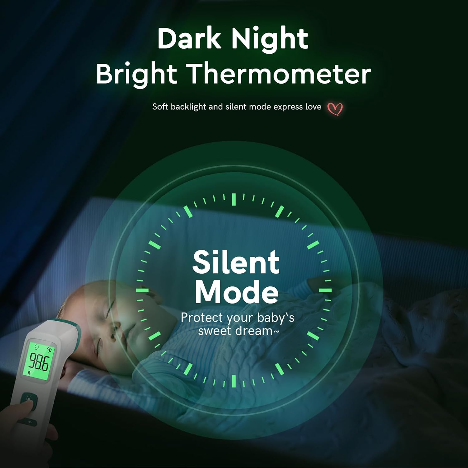 Thermomètre Numérique Sans Contact avec Alarme de Fièvre et Mode Silencieux | Pour Adultes, Enfants et Bébés King of Toys