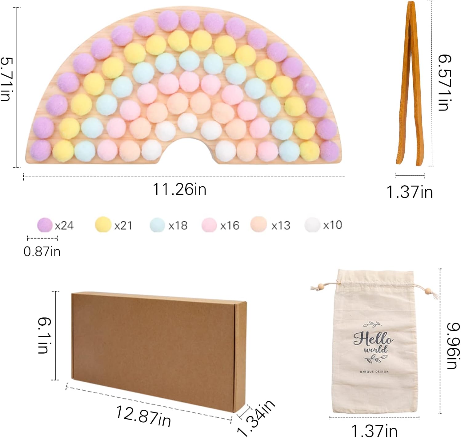 Jeu de Perles et Planche en Bois Montessori | Jouet éducatif pour tout-petits | Tri des couleurs et comptage | Développement de la motricité fine