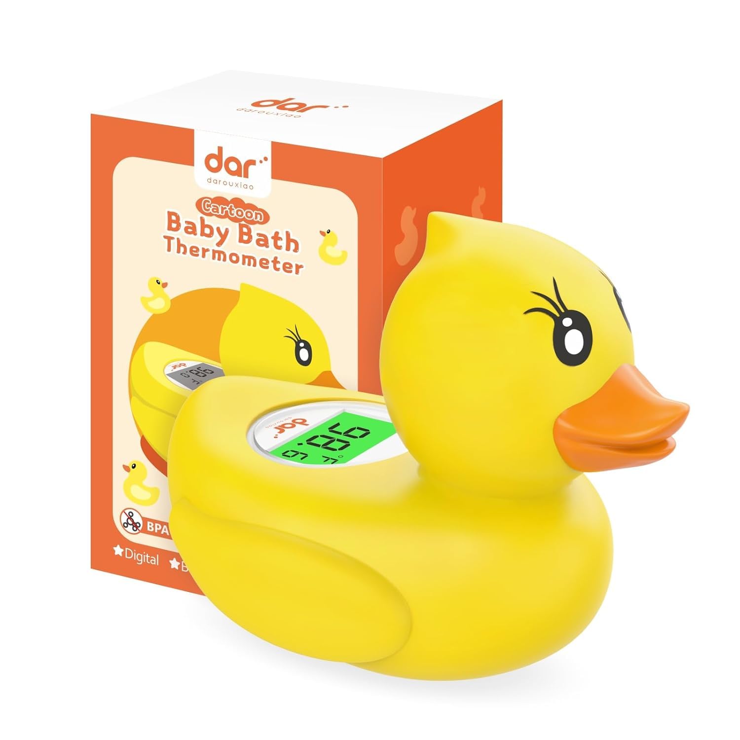 Thermomètre de Bain Numérique Tortue pour Bébé - Jouet Flottant de Température d'Eau avec Alerte Couleur et Écran Rétroéclairé