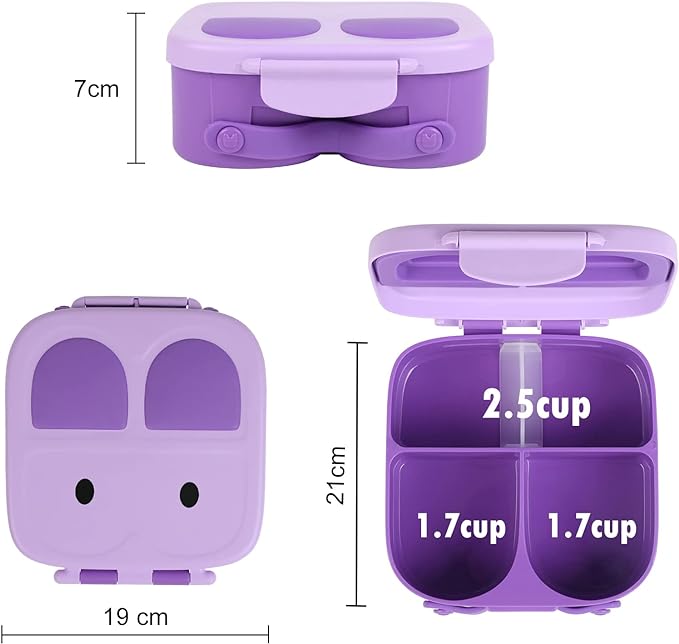Boîte à lunch pour enfants avec 4 contenants de repas l Tambour pour enfants avec séparateur amovible De Speelgoed Koning