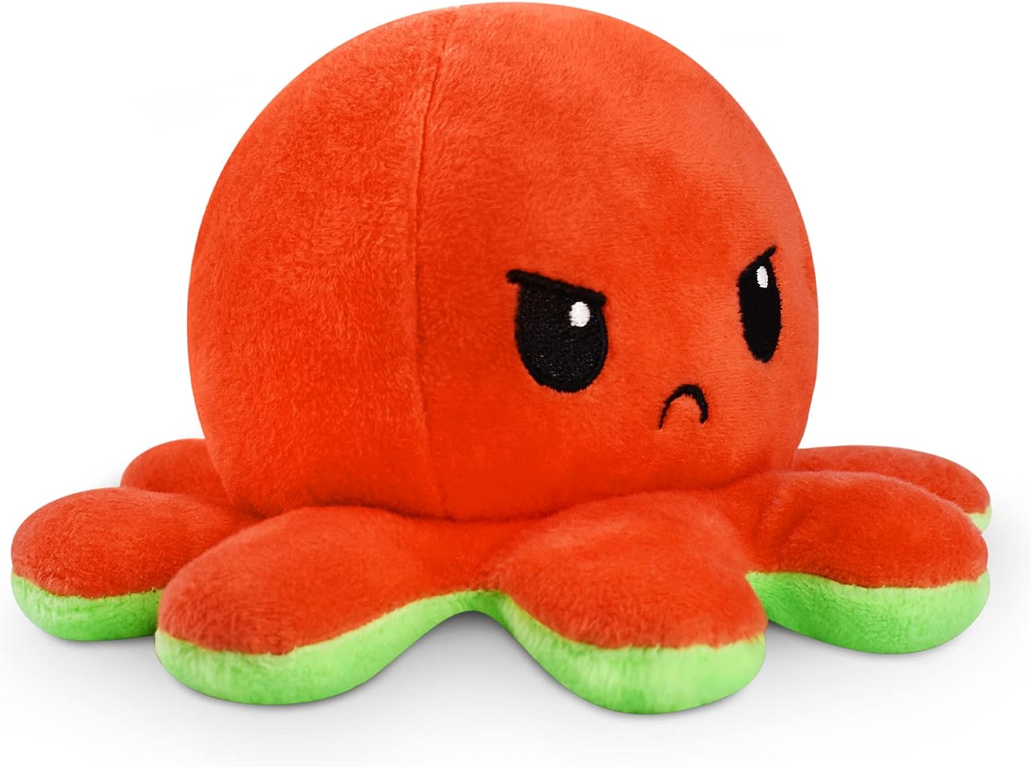 Peluche Octopus Réversible - Violet + Bleu - Mignons Animaux en Peluche Sensory Fidget Qui Montre Votre Humeur, Bleu en Colère + Violet Heureux, 10 cm De Speelgoed Koning