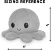 Peluche Octopus Réversible - Violet + Bleu - Mignons Animaux en Peluche Sensory Fidget Qui Montre Votre Humeur, Bleu en Colère + Violet Heureux, 10 cm De Speelgoed Koning