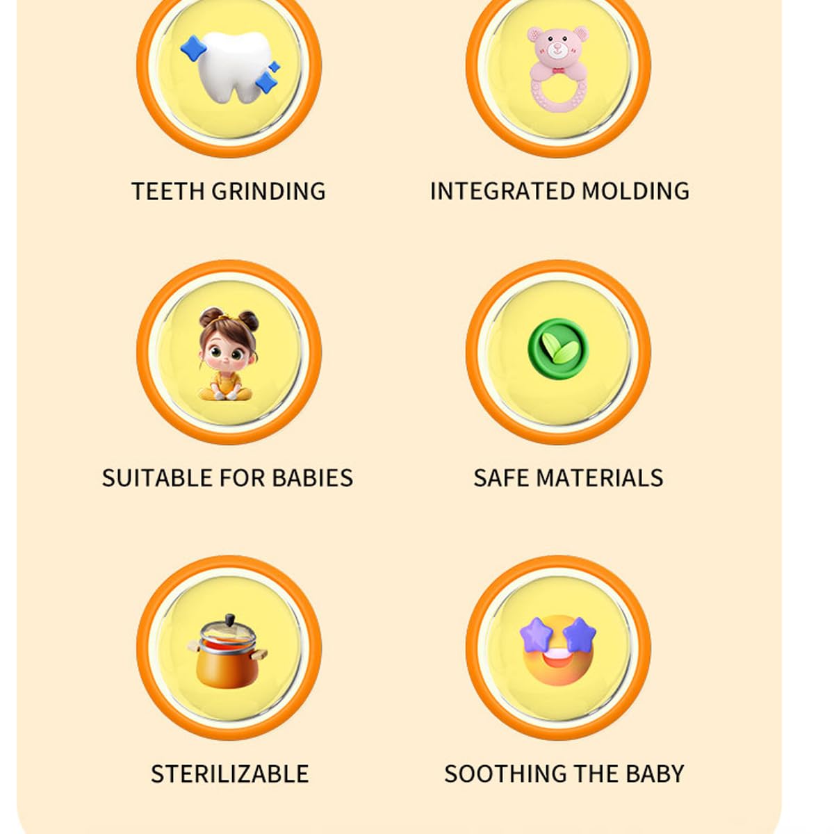 Anneau de Dentition Hochet Ours en Silicone pour Bébés 0-12 Mois - Jouet d'Éveil Doux pour Garçons et Filles