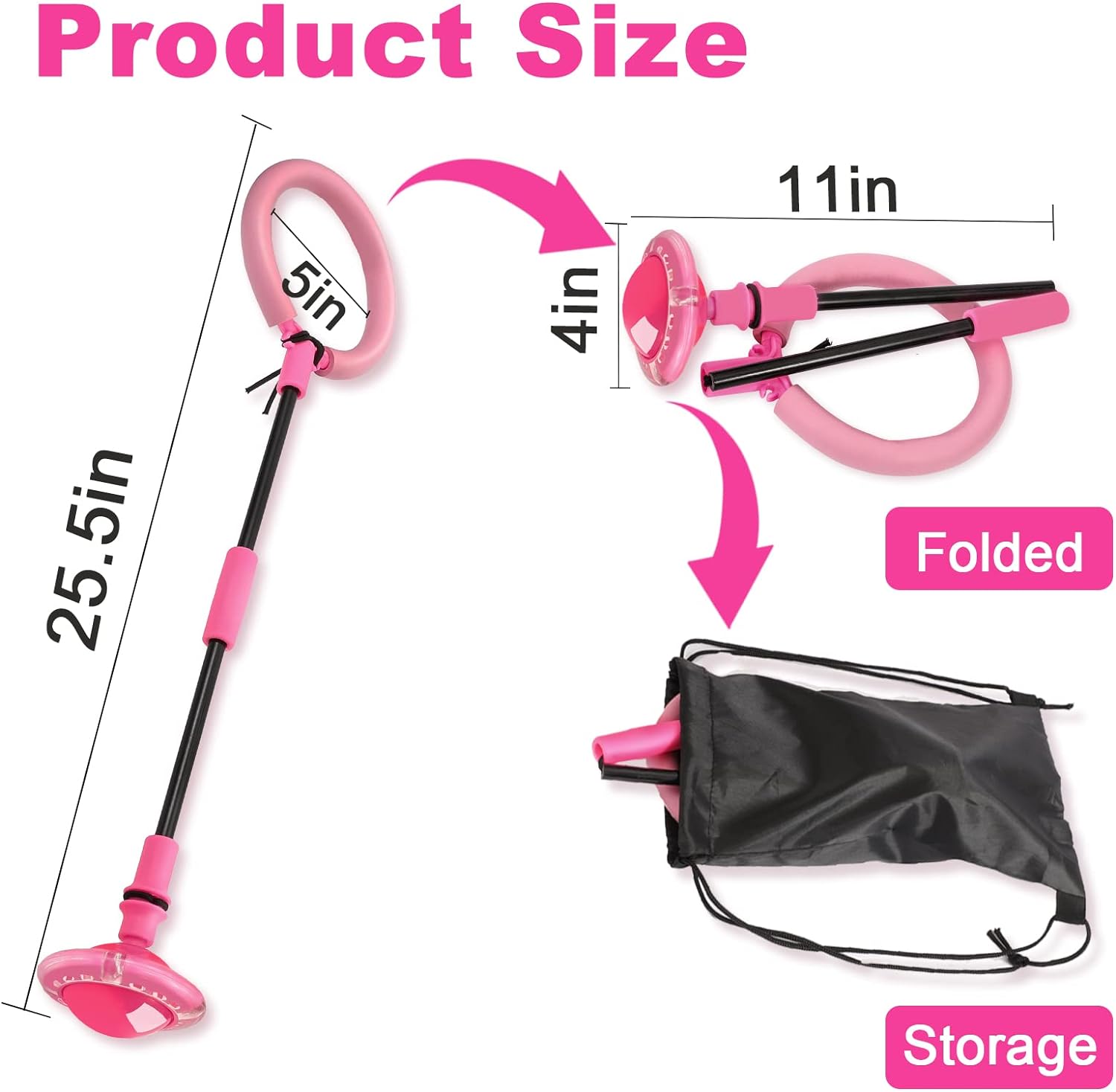 Ballon Skippy Portable et Pliable - Jouet d'Extérieur pour Enfants de 6 Ans et Plus Speelgoed Koning