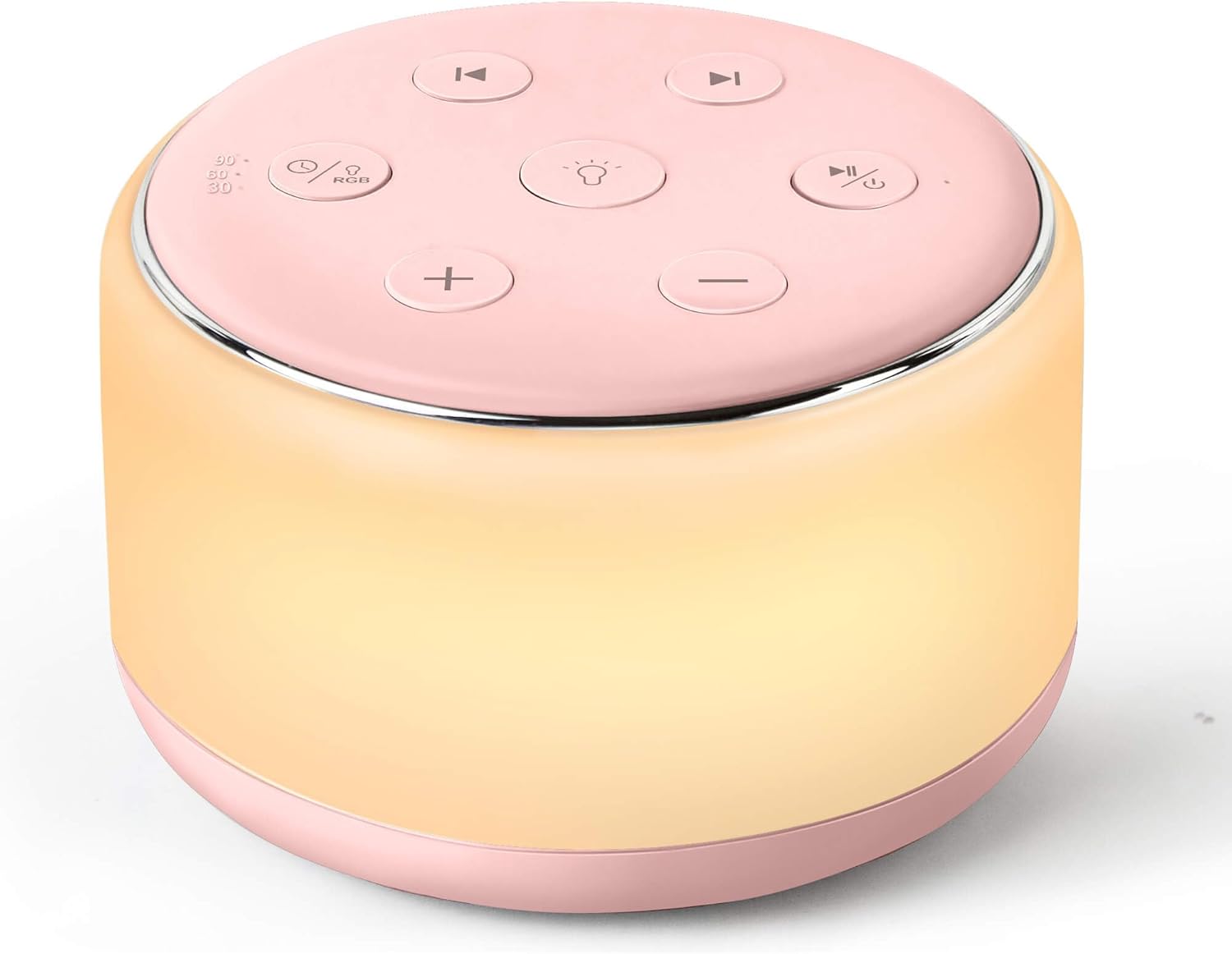Machine à Bruit Blanc Rechargeable pour Bébé et Adulte - Veilleuse Musique 34 Sons Apaisants - Aide au Sommeil Portable pour Voyage et Maison