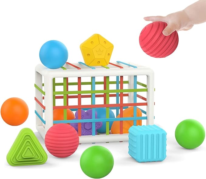 KidGame l Jeu des formes dans la boîte Bébé à partir de 6 mois l Développe la motricité De Speelgoed Koning