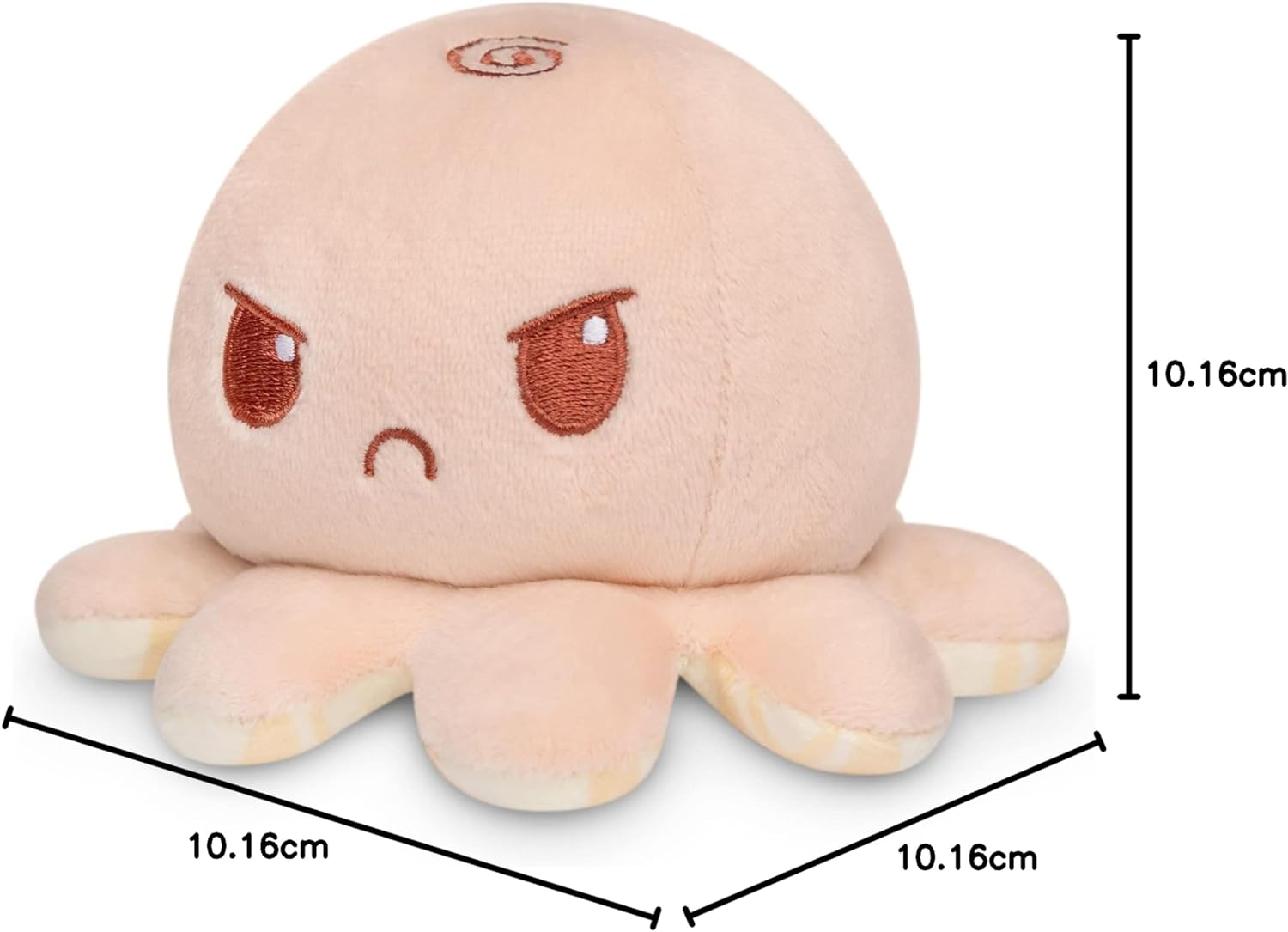 Peluche Octopus Réversible - Violet + Bleu - Mignons Animaux en Peluche Sensory Fidget Qui Montre Votre Humeur, Bleu en Colère + Violet Heureux, 10 cm De Speelgoed Koning