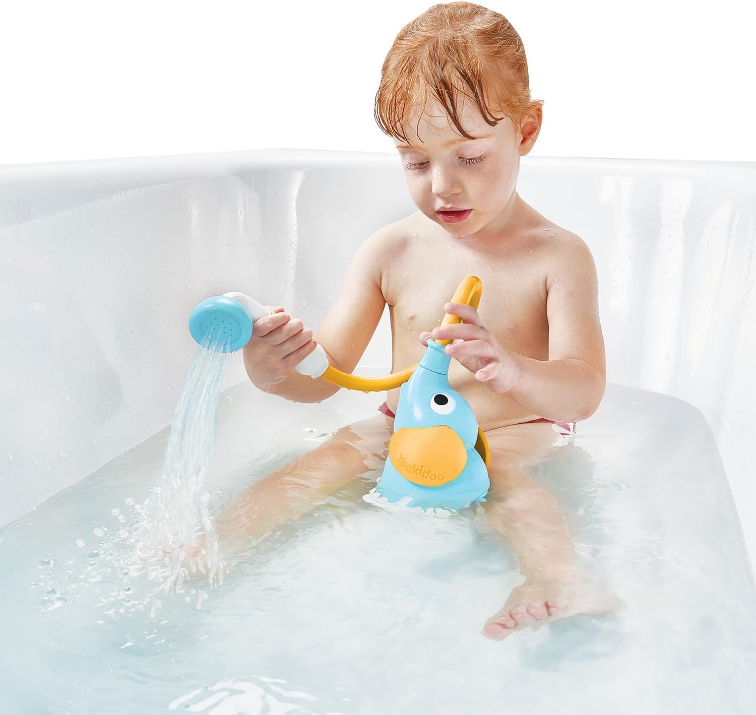 Pomme de Douche Éléphant Yookidoo pour Bébé - Jouet de Bain à Pompe d'Eau Interactif pour Nouveau-Né et Tout-Petit