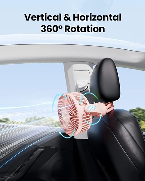 Mini Ventilateur Portable pour Poussette avec Petite Pince et Batterie De Speelgoed Koning