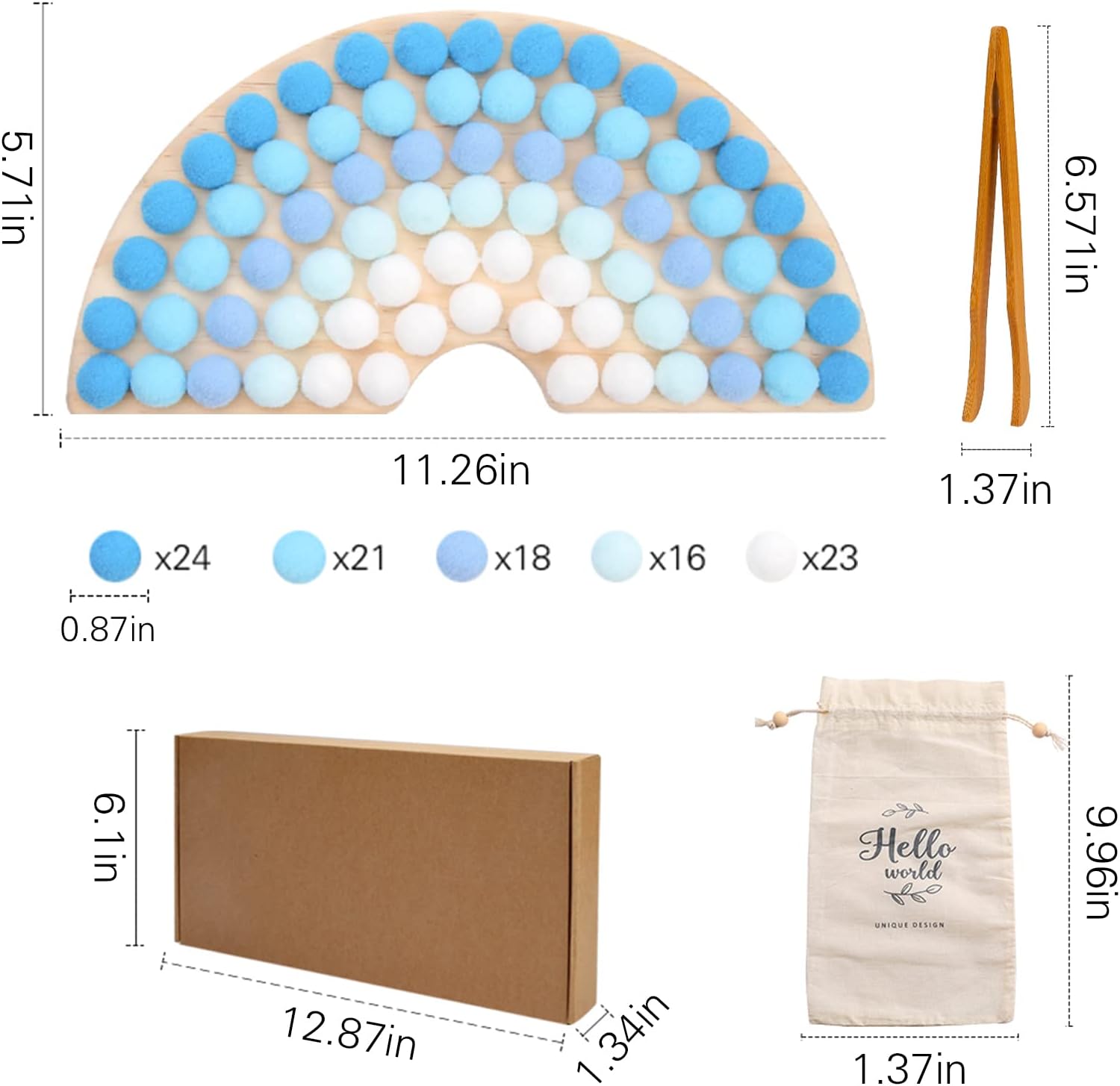 Jeu de Perles et Planche en Bois Montessori | Jouet éducatif pour tout-petits | Tri des couleurs et comptage | Développement de la motricité fine