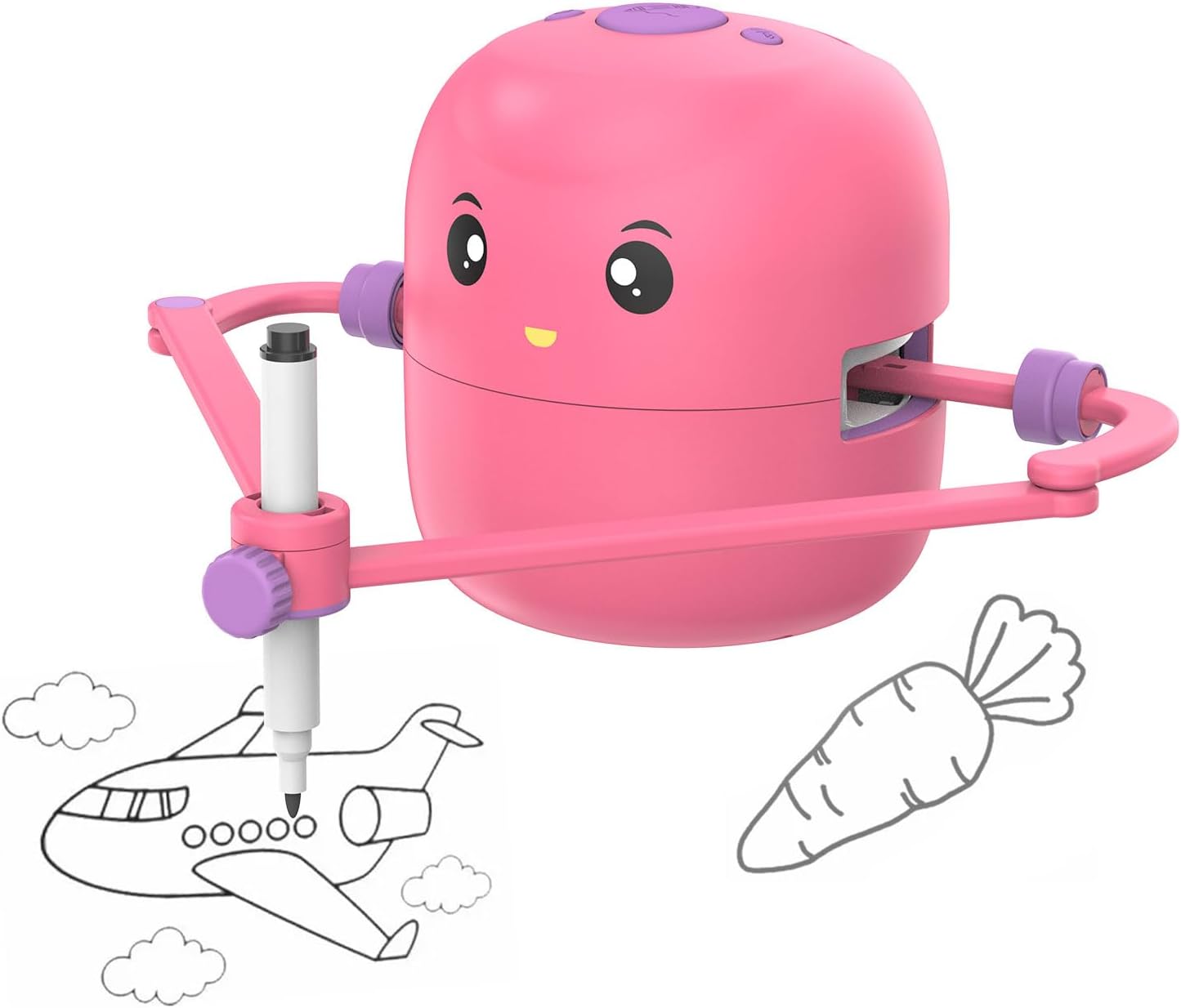 Robot de Dessin Éducatif Interactif | Jouet Montessori avec 100 Cartes de Mots et Interaction Vocale pour Enfants de 5 Ans et Plus King of Toys