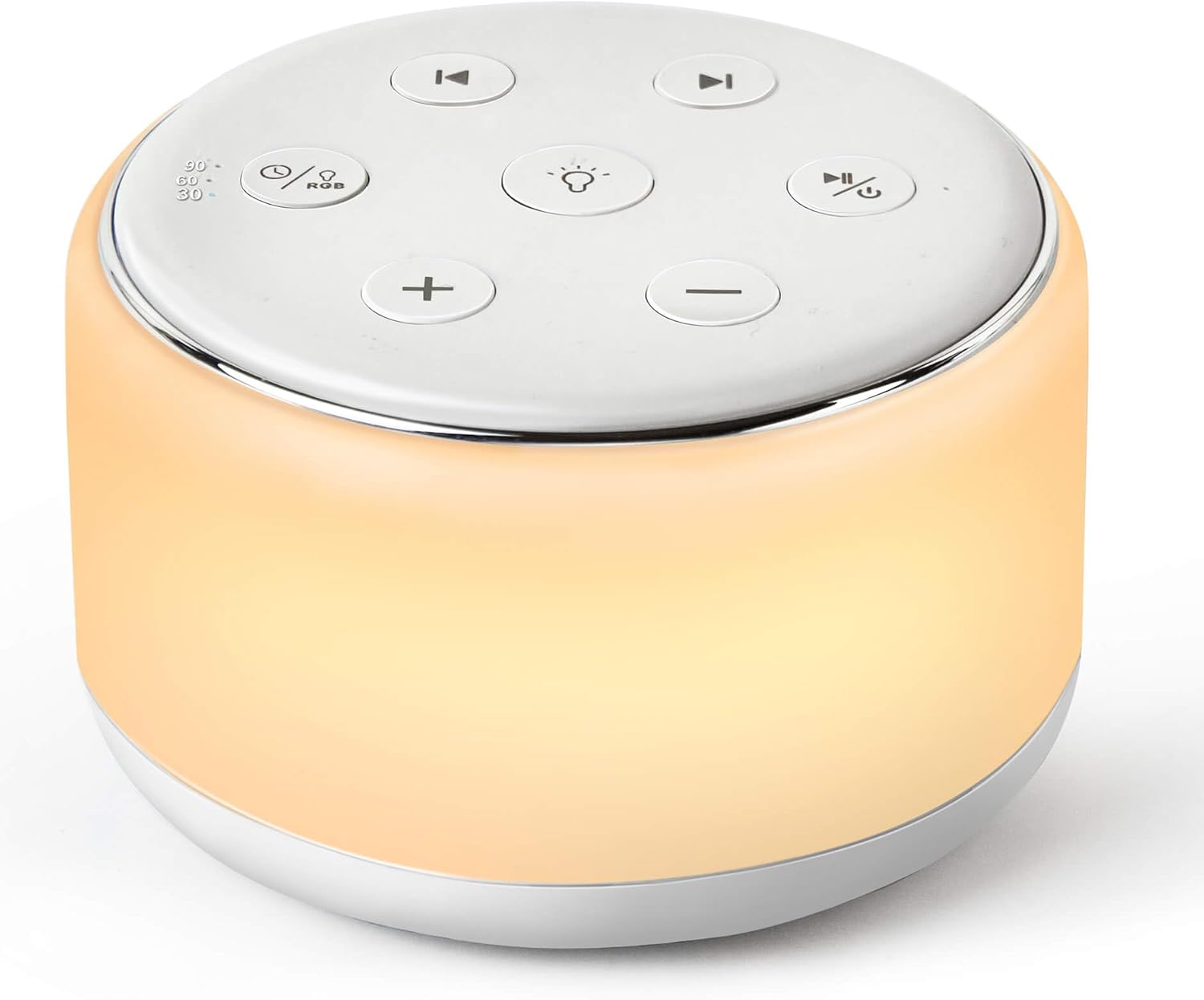 Machine à Bruit Blanc Rechargeable pour Bébé et Adulte - Veilleuse Musique 34 Sons Apaisants - Aide au Sommeil Portable pour Voyage et Maison