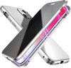 Coque de protection anti-regard magnétique pour iPhone | Coque en verre trempé anti-espion pour iPhone avec protecteur d'écran de confidentialité King of Toys