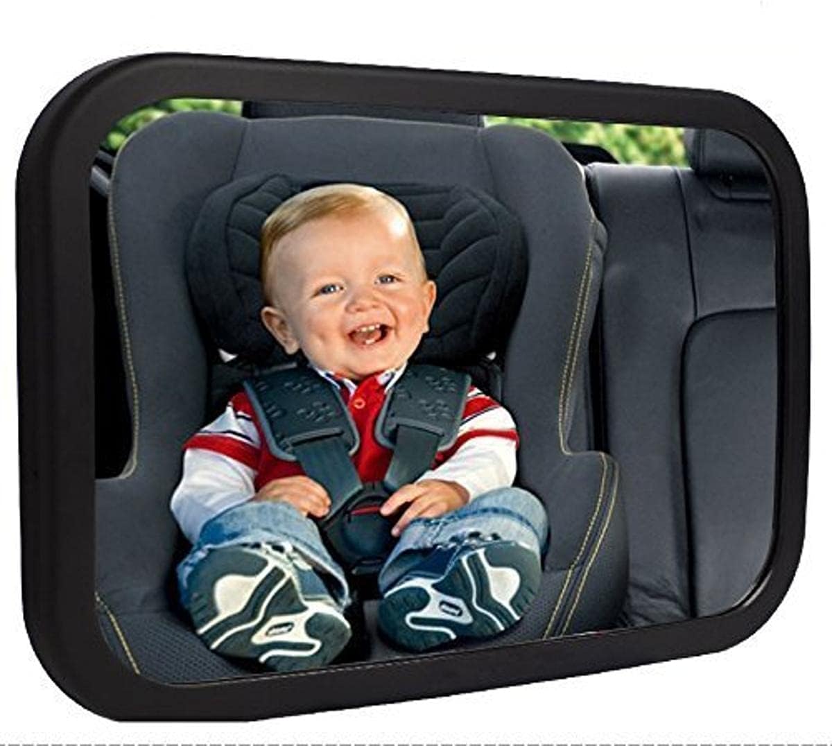 Miroir de Surveillance Bébé pour Voiture Shynerk - Miroir Grand Angle Anti-Éclats avec Rotation 360° pour Siège Auto Dos à la Route