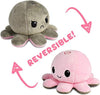 Peluche Octopus Réversible - Violet + Bleu - Mignons Animaux en Peluche Sensory Fidget Qui Montre Votre Humeur, Bleu en Colère + Violet Heureux, 10 cm De Speelgoed Koning