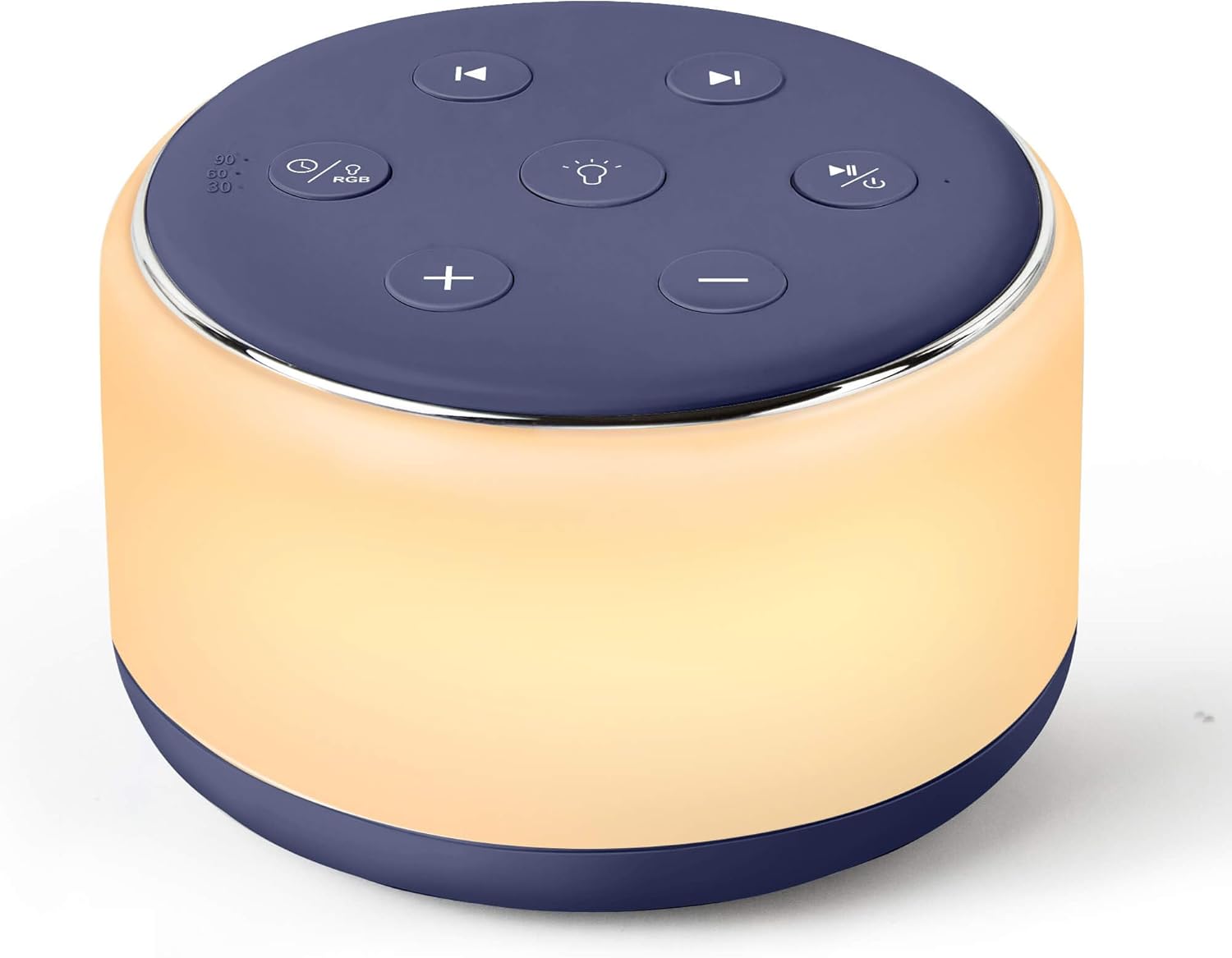 Machine à Bruit Blanc Rechargeable pour Bébé et Adulte - Veilleuse Musique 34 Sons Apaisants - Aide au Sommeil Portable pour Voyage et Maison