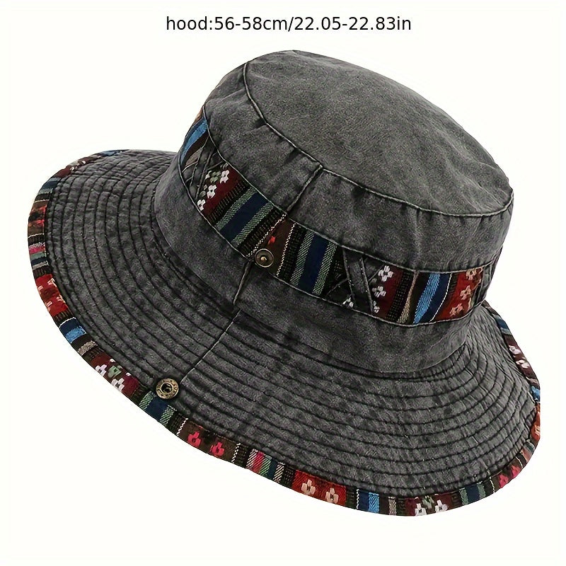 Chapeau de Soleil Vintage en Coton | Protection UV et Style Décontracté