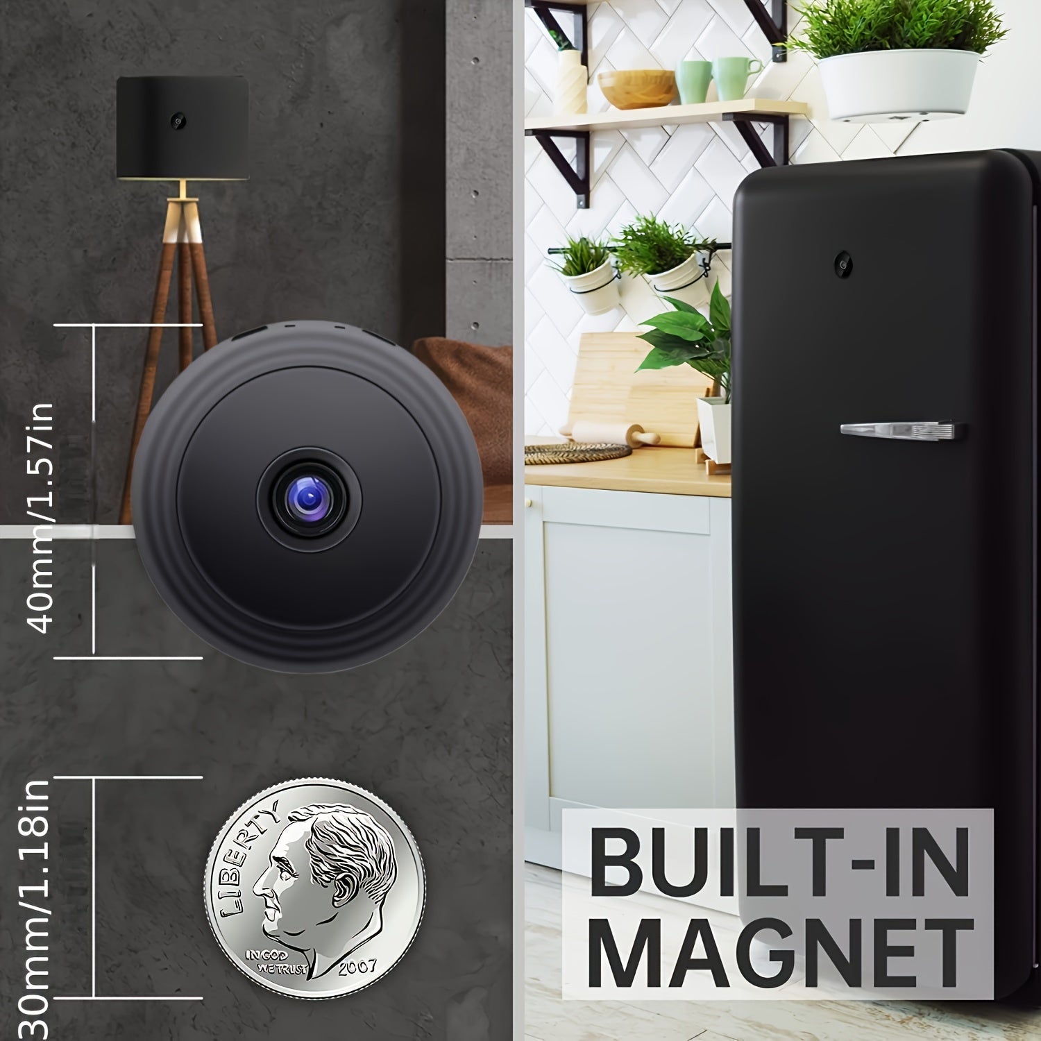 Caméra Intelligente Sans Fil avec Visualisation à Distance | 480P HD Batterie Rechargeable/Alimentation USB, Idéal pour les Cadeaux King of Toys