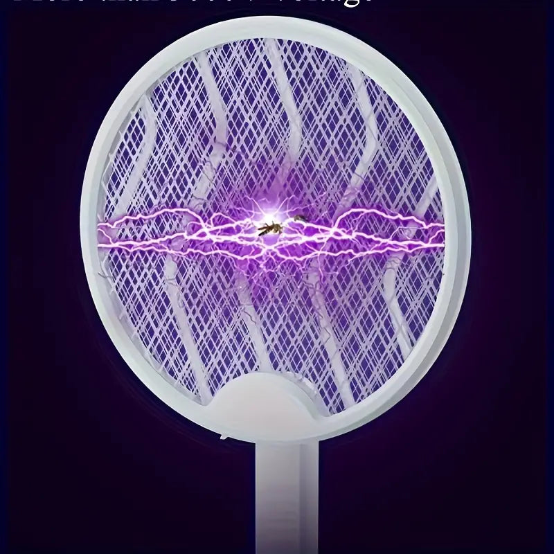 Raquette Électrique Pliable avec Lampe UV LED Elektrische Opvouwbare Vliegenmepper met UV Led Lamp