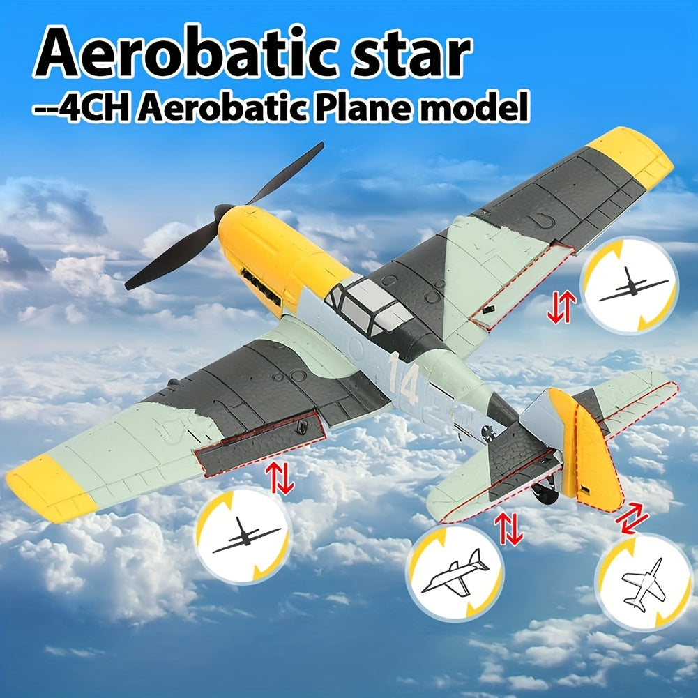 Avion RC Volantex BF109 – Avion Télécommandé 4 Canaux avec Système Xpilot | Jouet Volant Prêt à l’Emploi