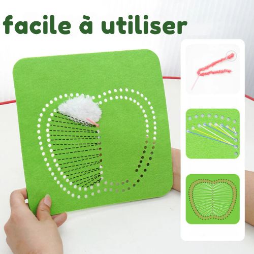 Kit de Laine Créative | Jouet Éducatif DIY pour Enfants Développe la Motricité Fine et la Créativité