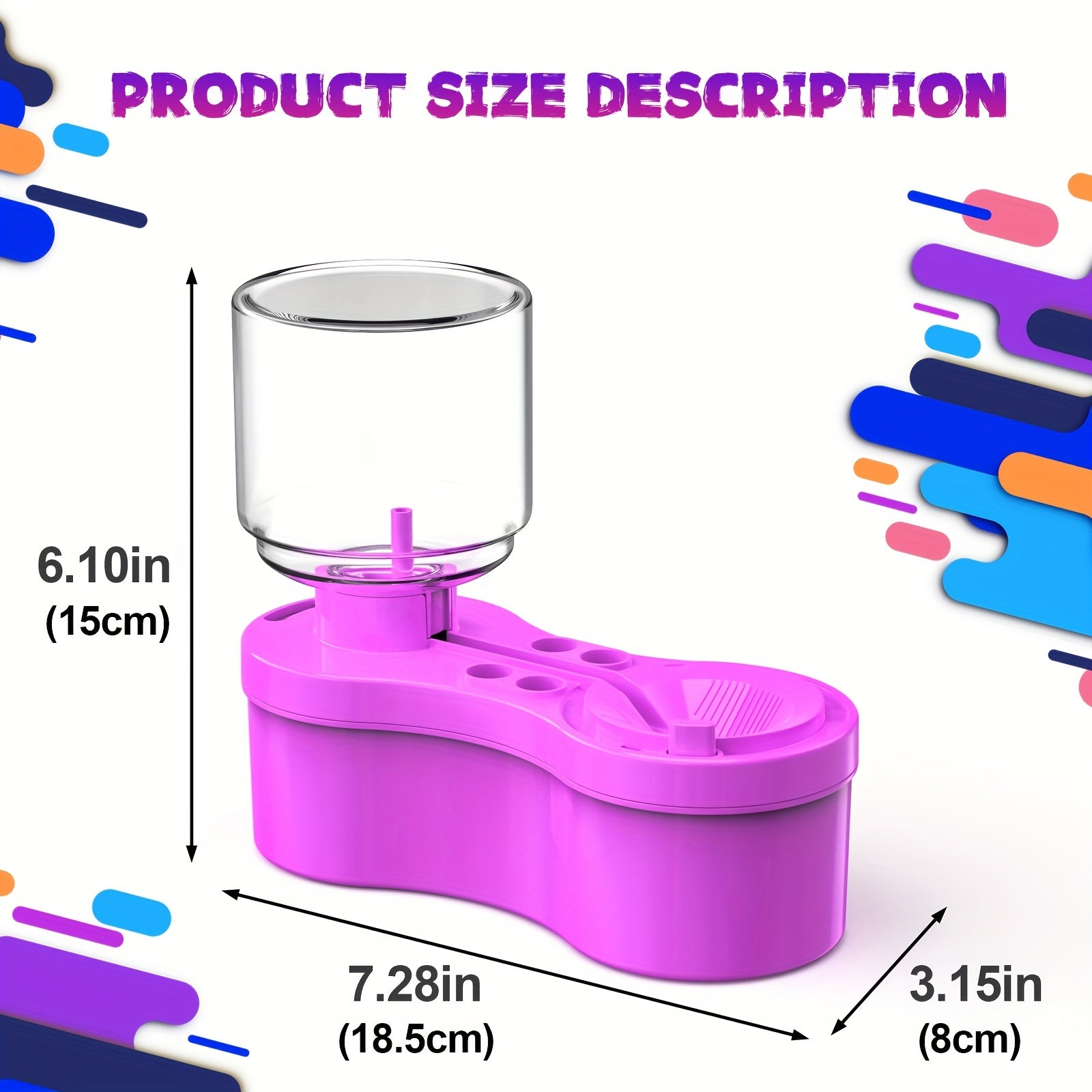 Nettoyeur de pinceaux de peinture - Rince-pinceaux pour aquarelle, avec distributeur d'eau, nettoyeur de pinceaux pour peinture acrylique et à base d'eau, outils pour fournitures d'artisanat. King of Toys