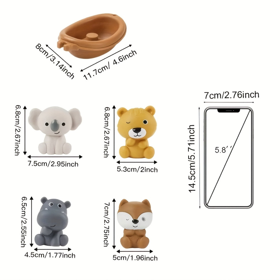 Lot de Marionnettes à Doigts Animaux pour Bébé et Tout-Petit - Jouets de Bain en Silicone Doux et Éducatifs - Cadeau Anniversaire Noël