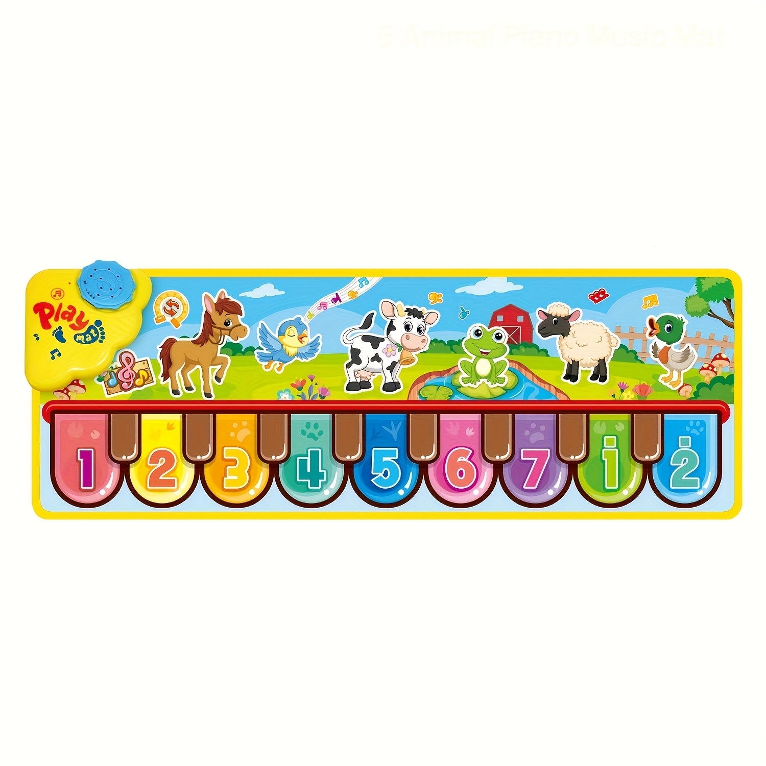 Tapis Musical Interactif pour Enfants – Clavier Piano avec 24 Sons & Animaux Amusants