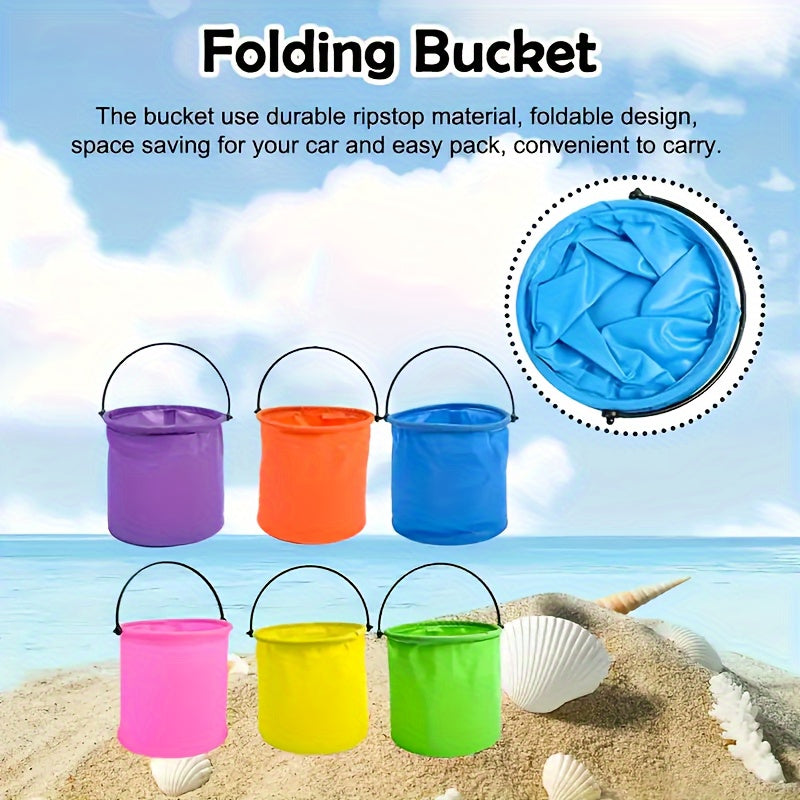 Seau de Plage Pliable | Accessoire Polyvalent pour Jeux, Camping et Jardinage