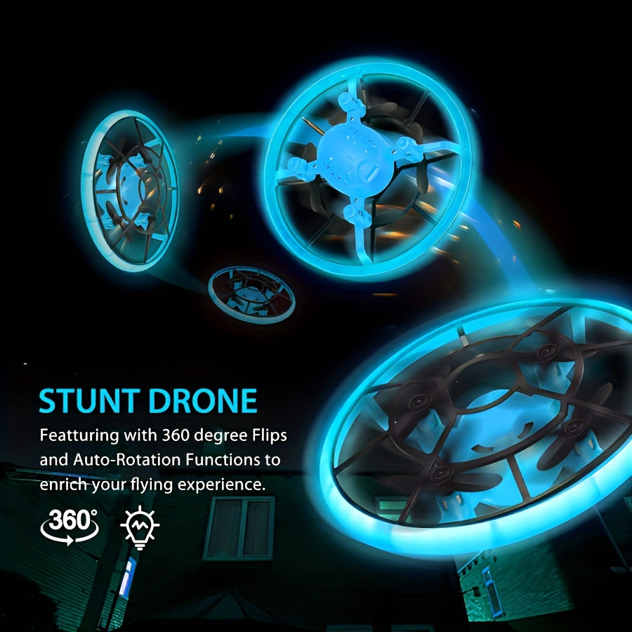 Mini drone soucoupe volante avec lumières cool | Vitesse réglable (Haute/Moyenne/Basse), Flip 360°, drone pour enfants et adultes King of Toys